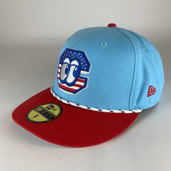 Chattanooga Lookouts MiLB Blue White New Era 59Fifty Roper Fitted Hat Mens 8 - Picture 1 of 5
